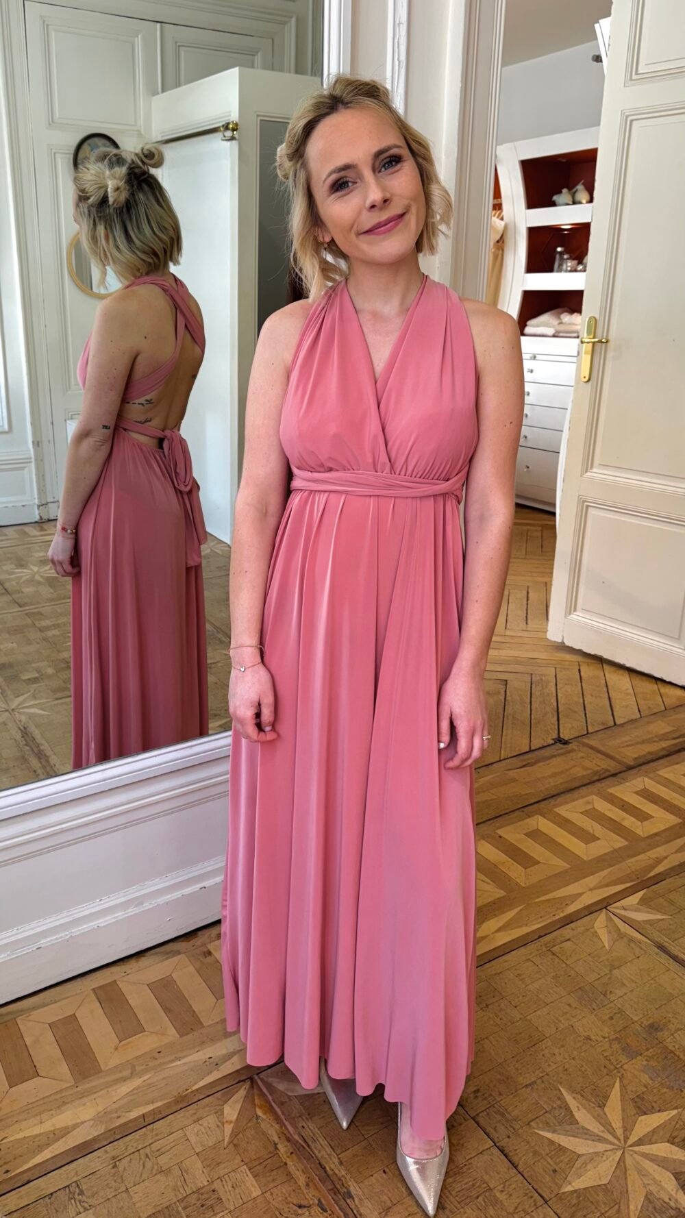 Robe longue rose – Image 2