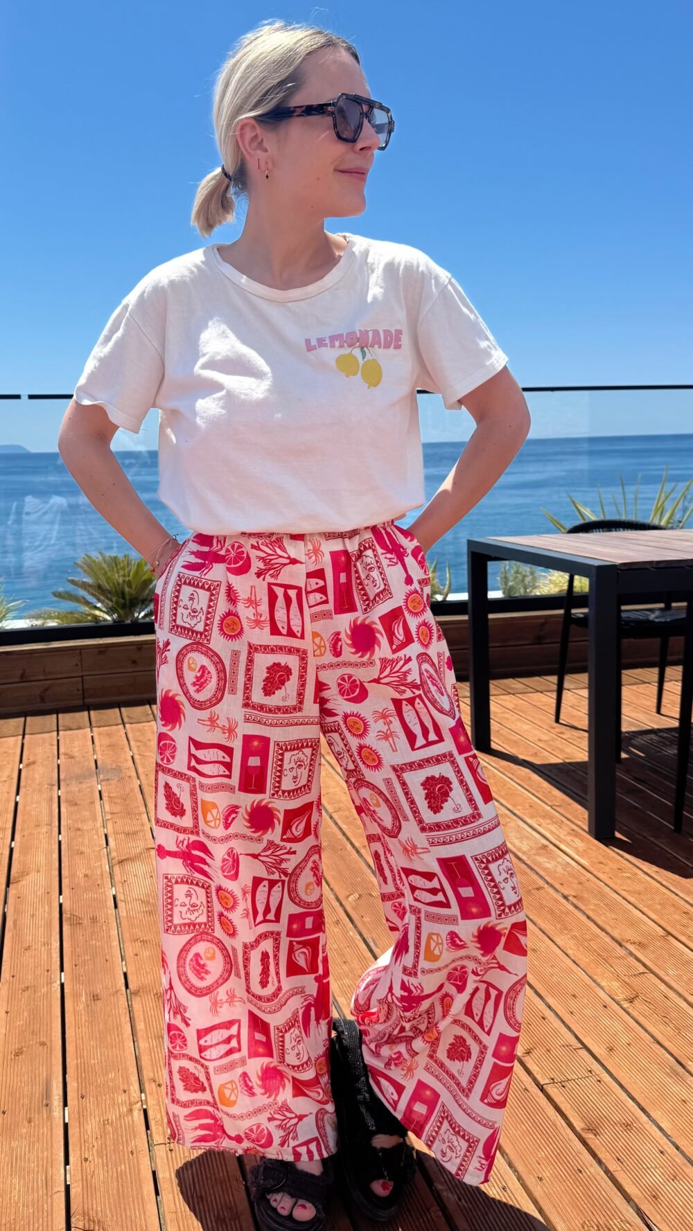 Pantalon à motifs colorés