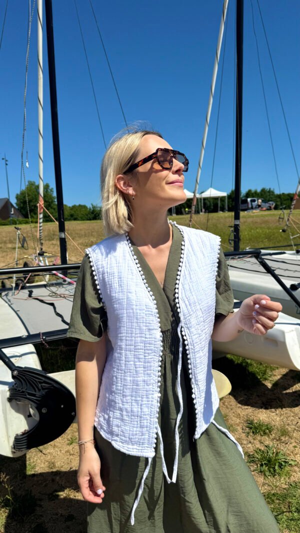 Veste sans manches blanche