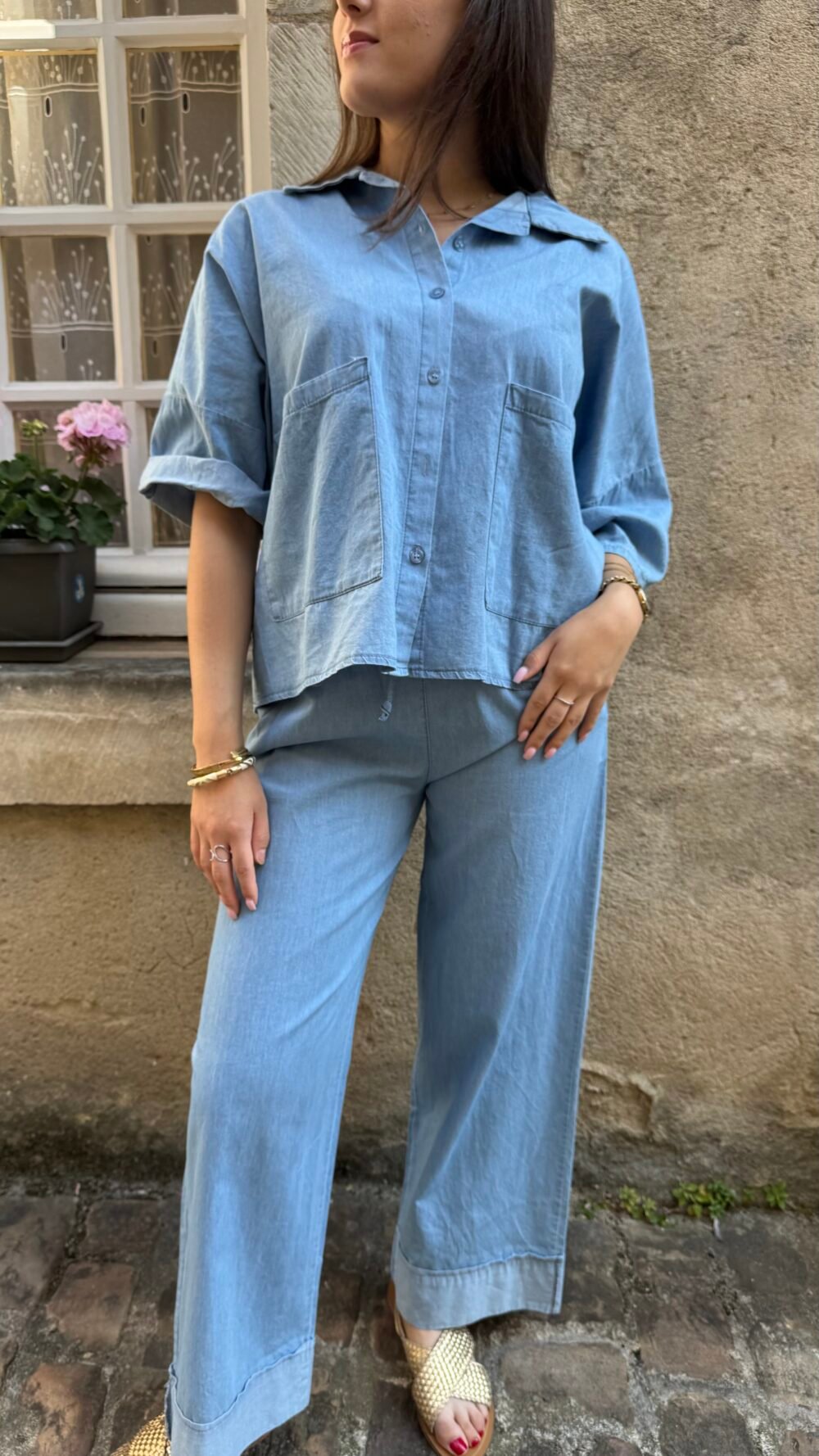 Chemise effet jean clair – Image 2