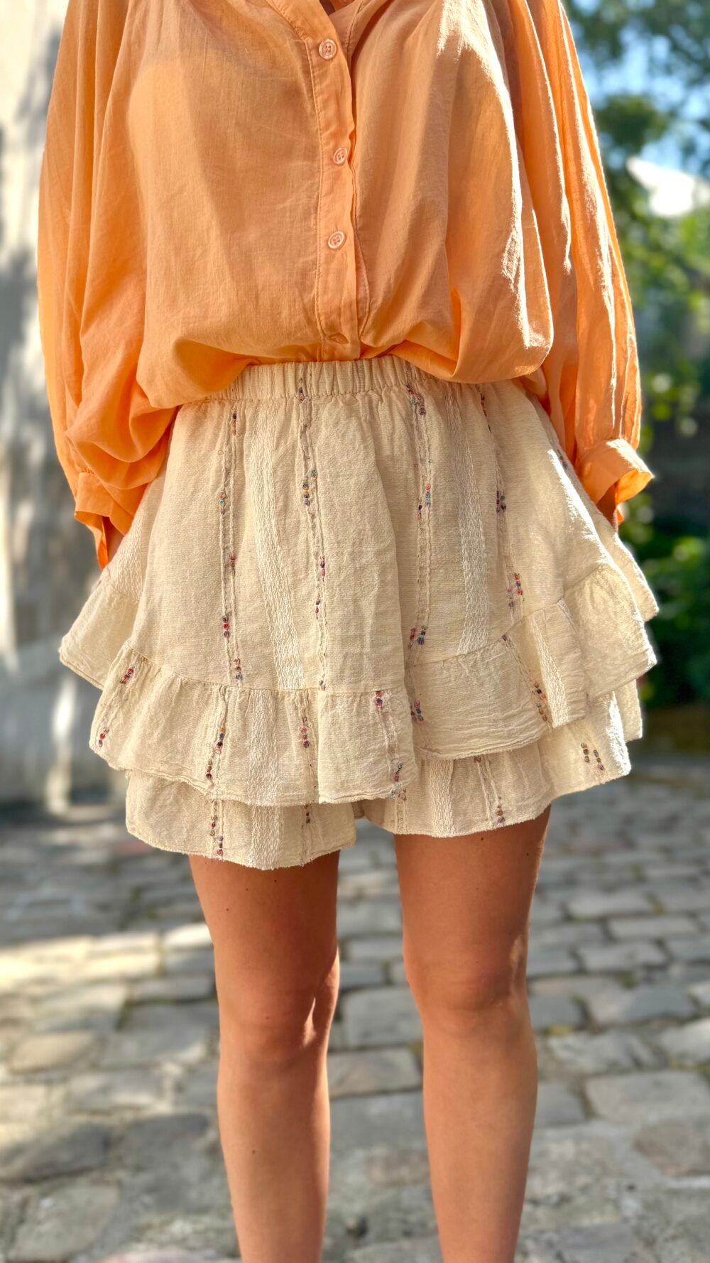 Jupe short beige – Image 2