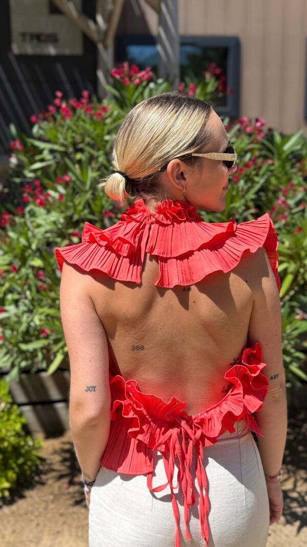 Top corail dos nu