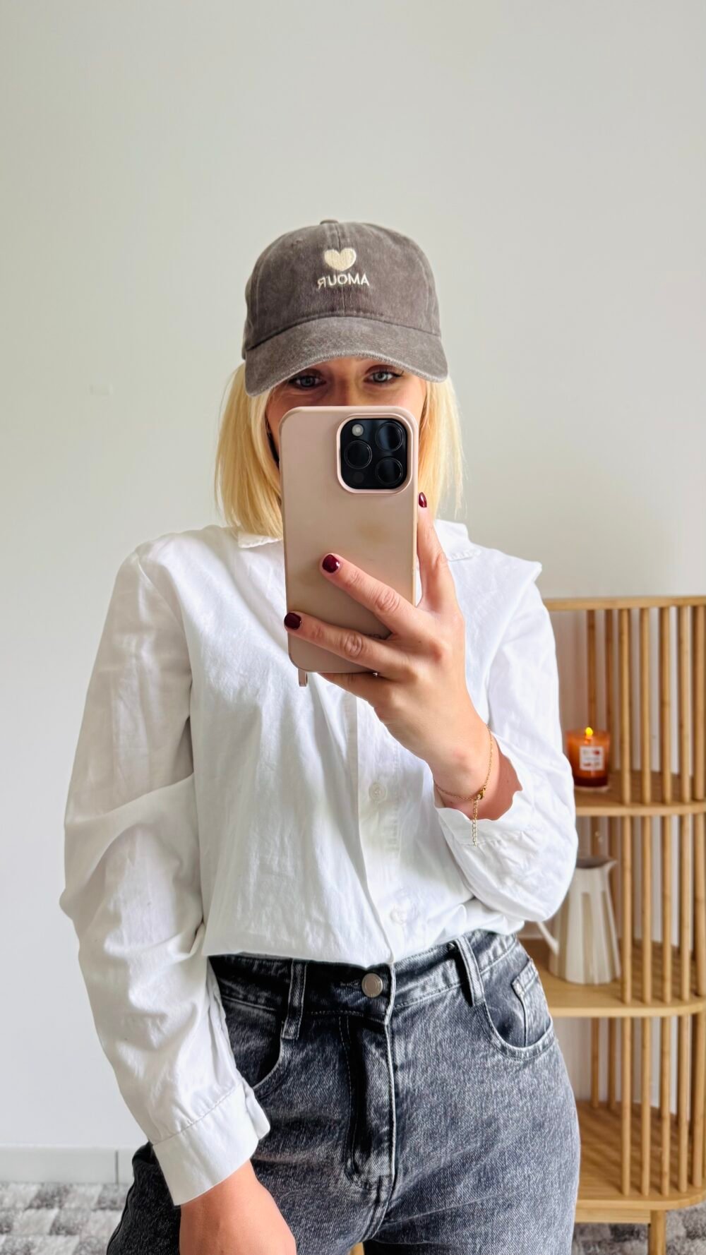 Casquette marron amour