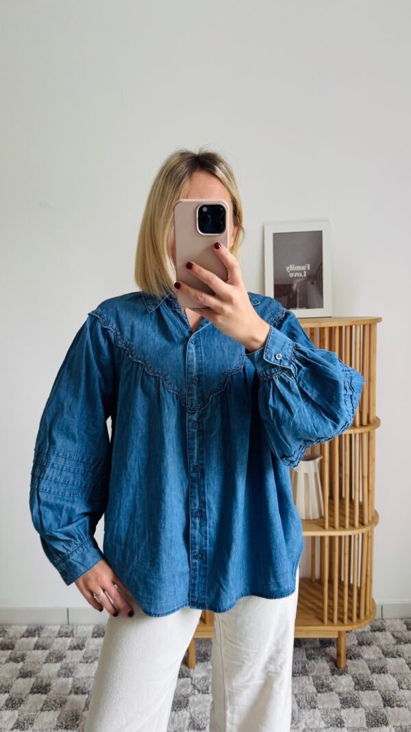 Chemise en jean bleu
