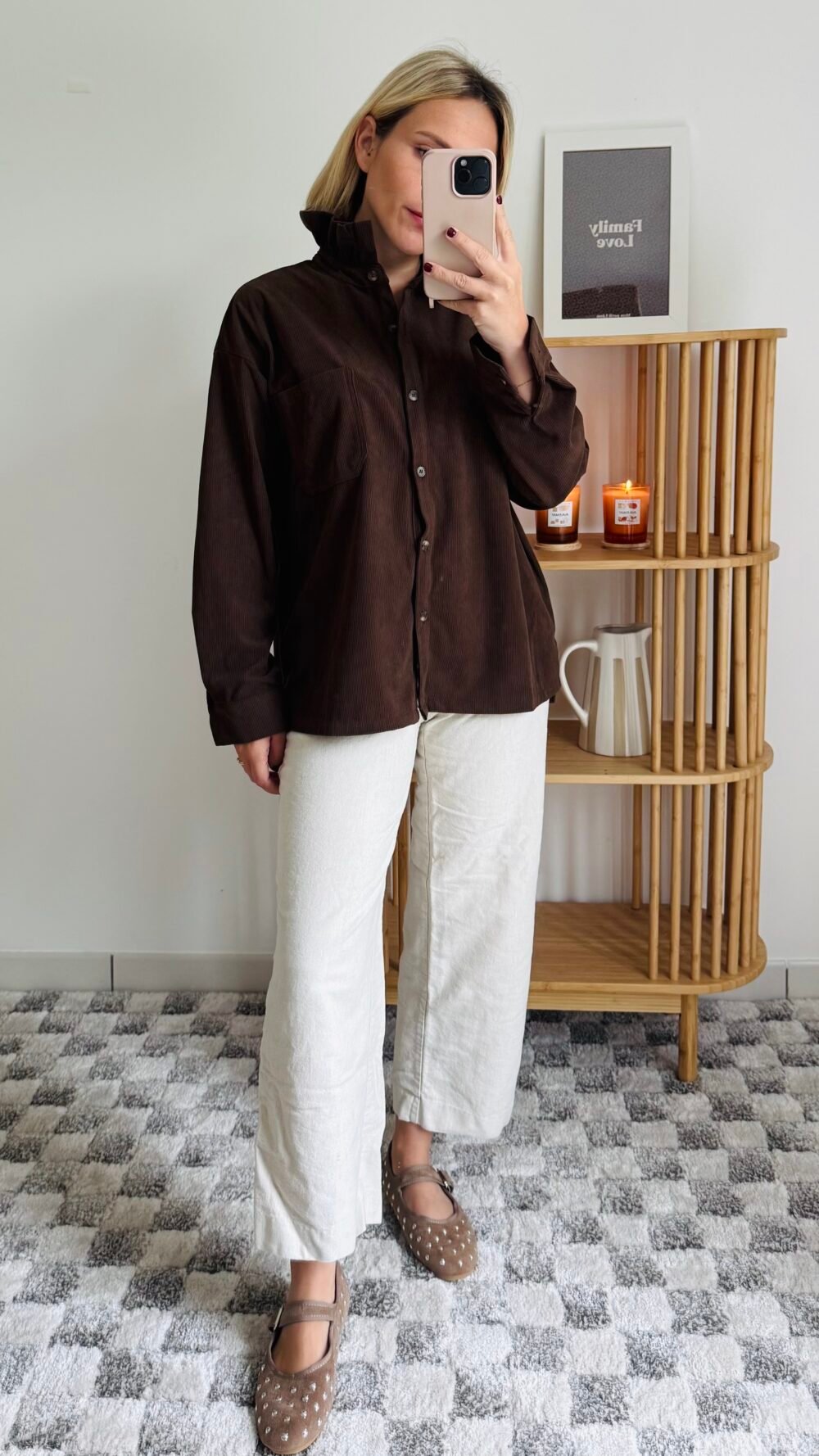 Ballerine taupe clouté – Image 2