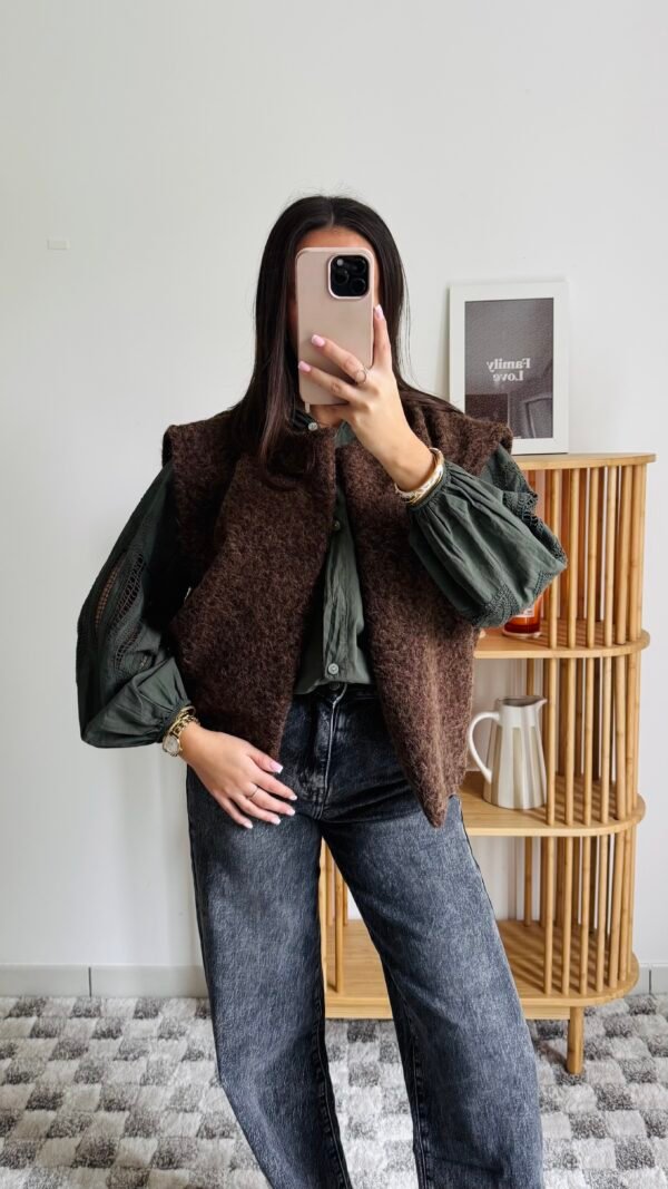 Veste sans manches chocolat