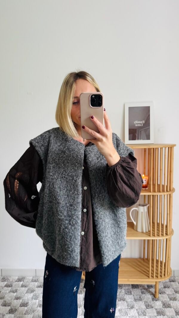Veste sans manches grise