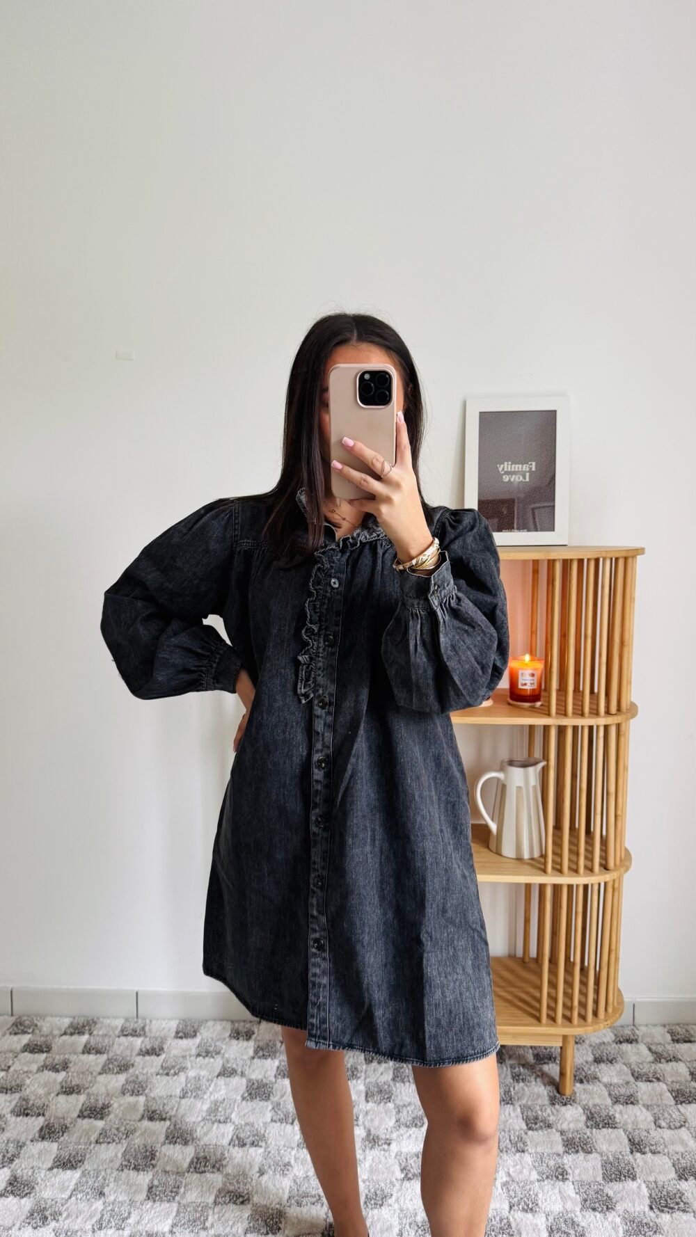Robe en jean grise – Image 2