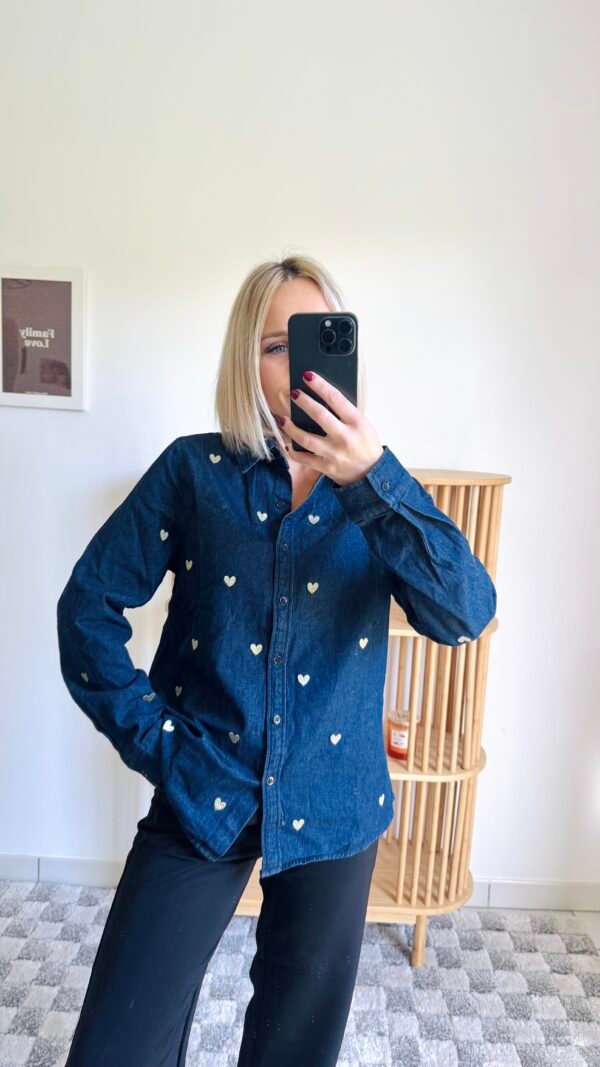 Chemise brut coeur doré