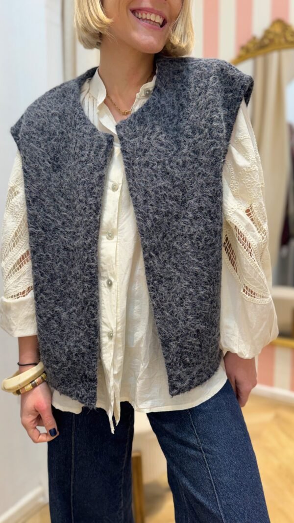 Veste sans manche grise