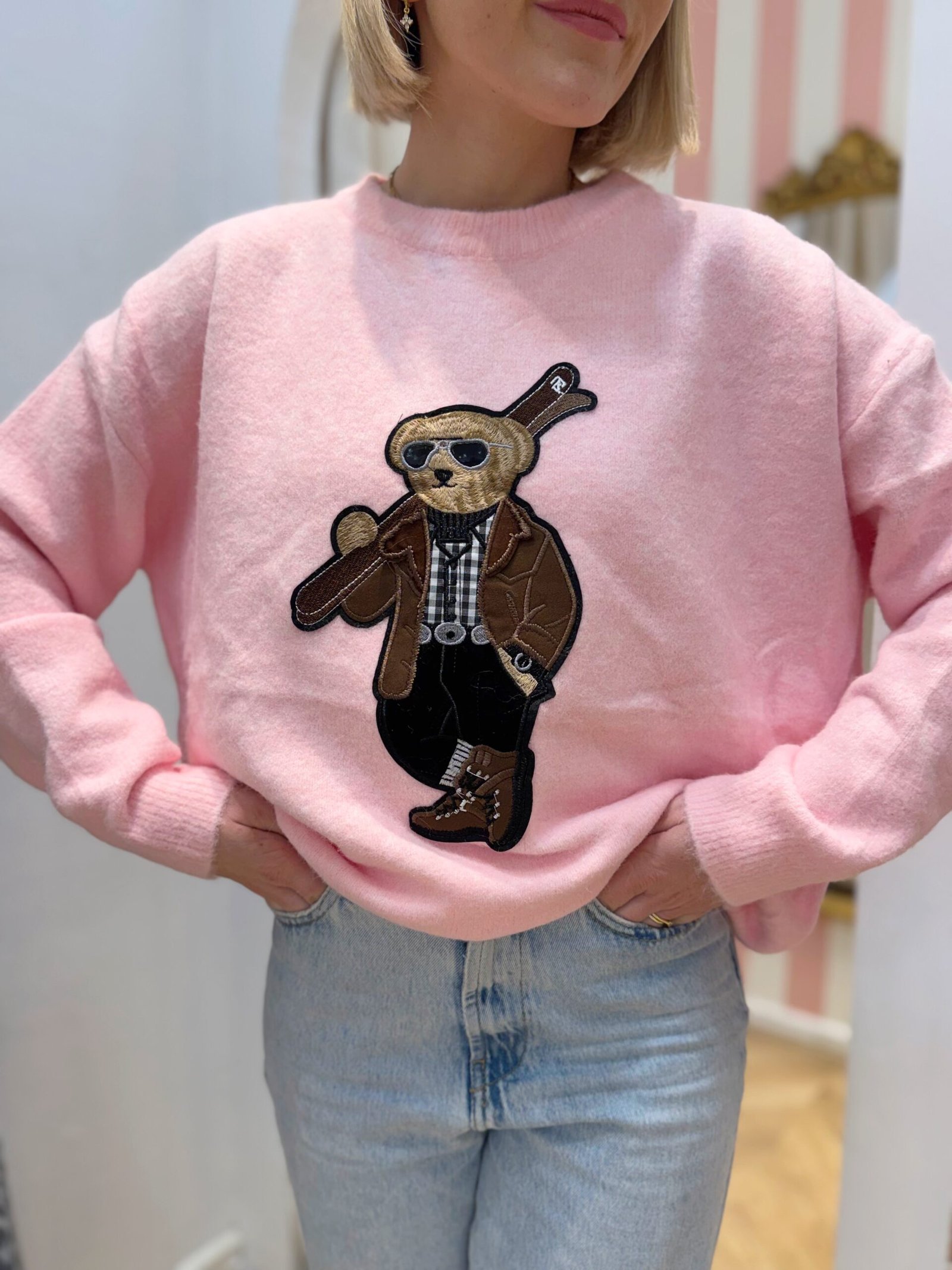 Pull nounours rose – Image 2