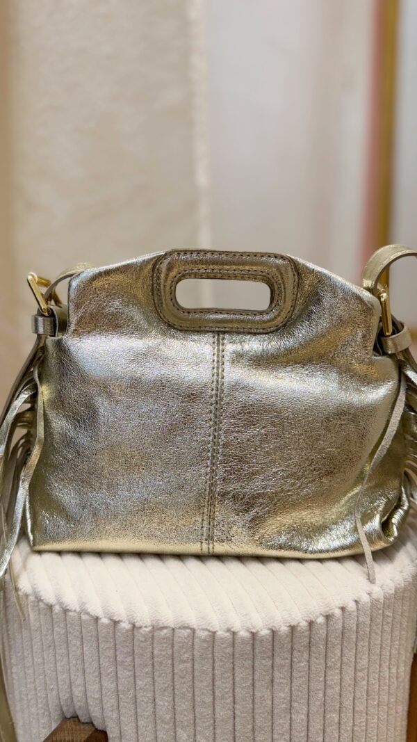 Sac doré à franges