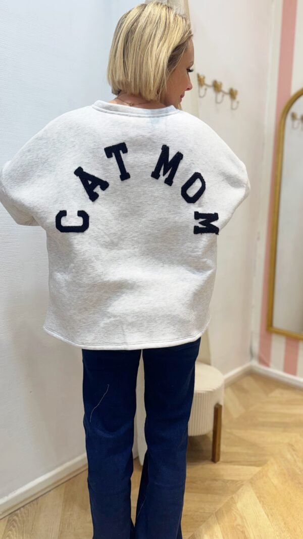 Sweat "cat mom" noir