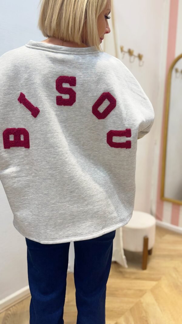 Sweat "bisou" bordeaux