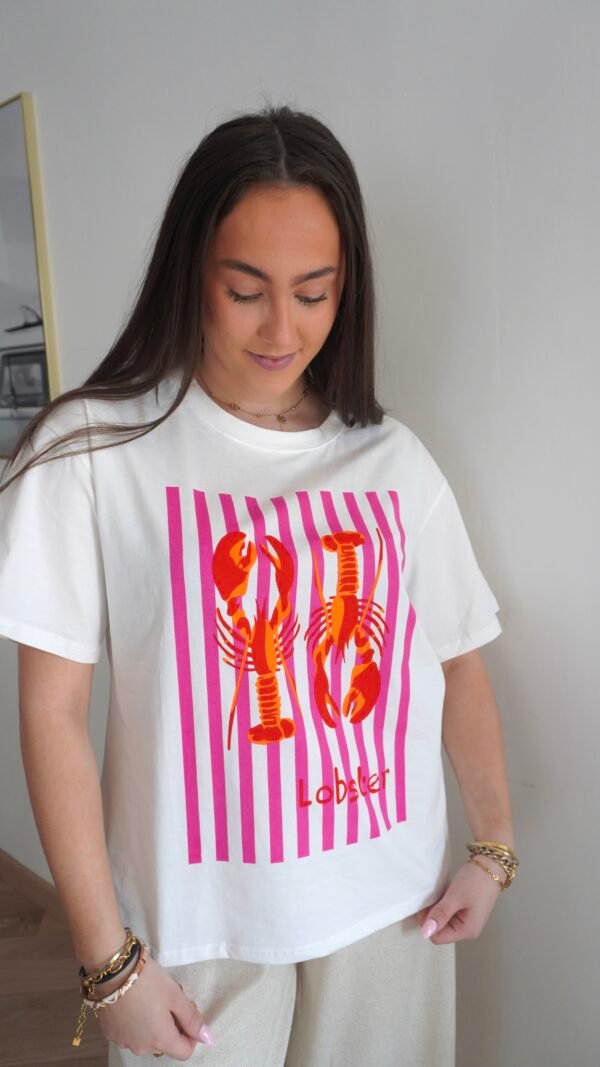 T-shirt blanc homard