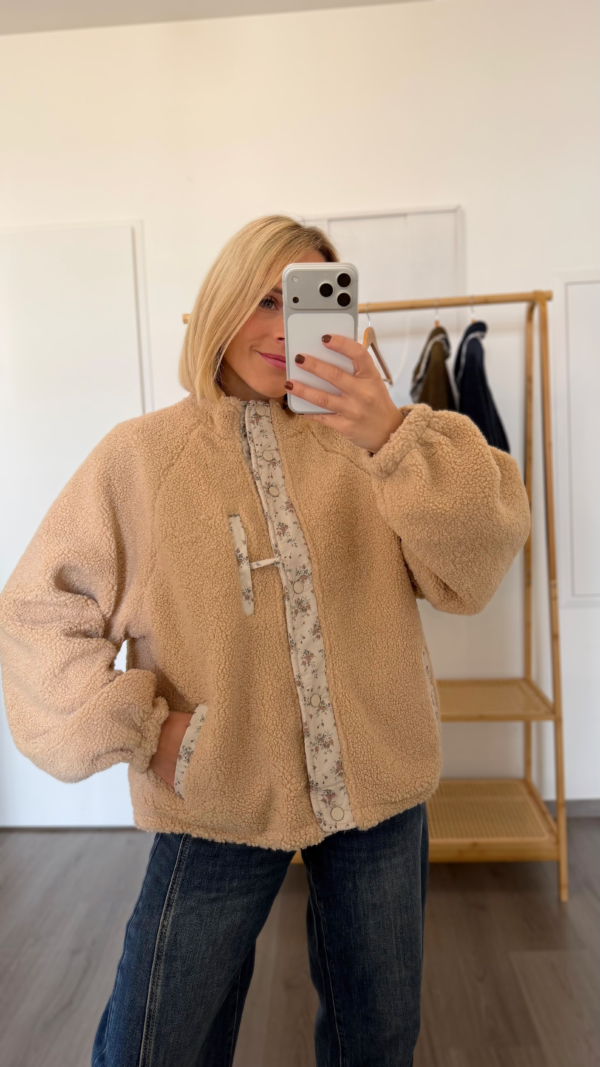 Veste réversible beige
