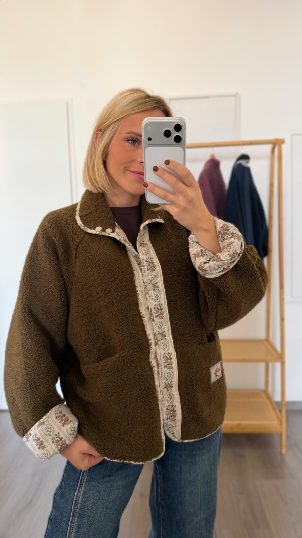 Veste réversible kaki
