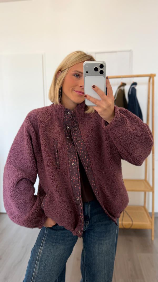 Veste réversible bordeaux