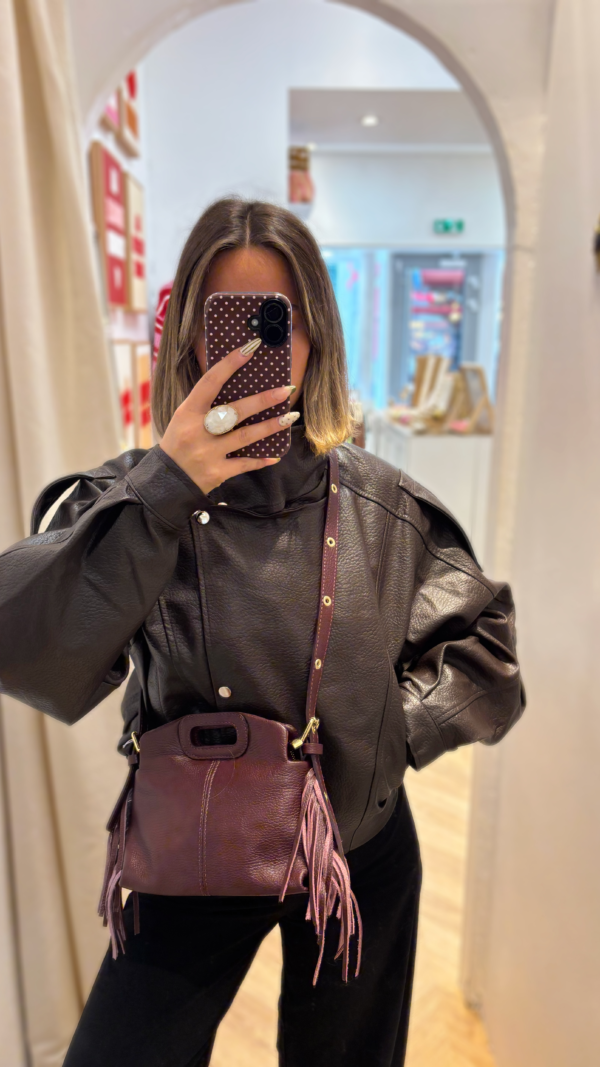Sac à frange bordeaux