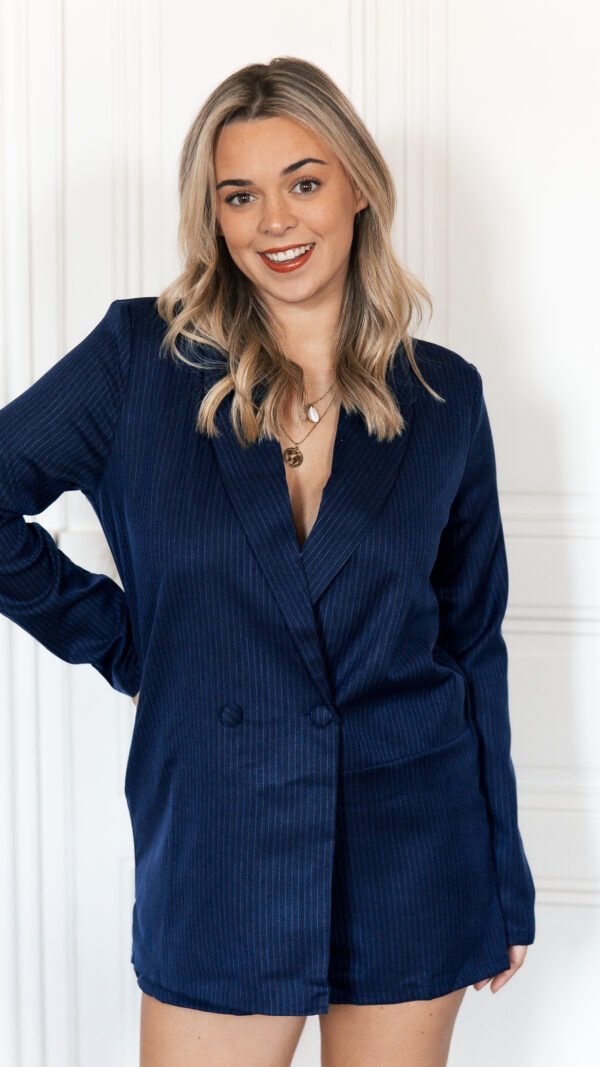 Combishorts blazer bleu marine