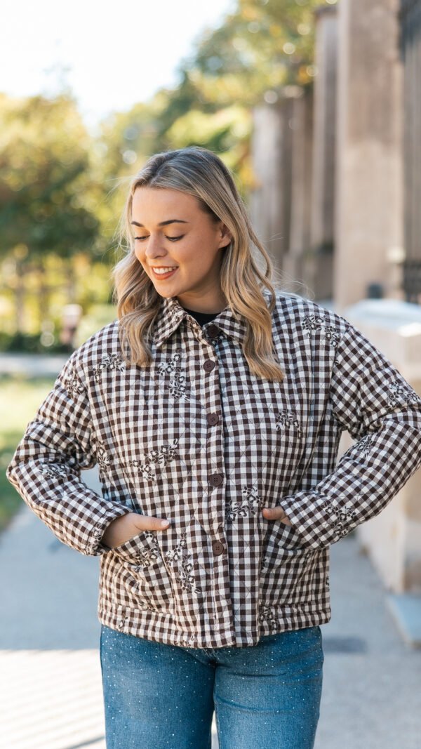 Veste matelassé marron