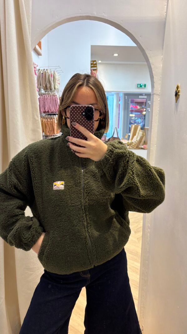 Veste teddy kaki